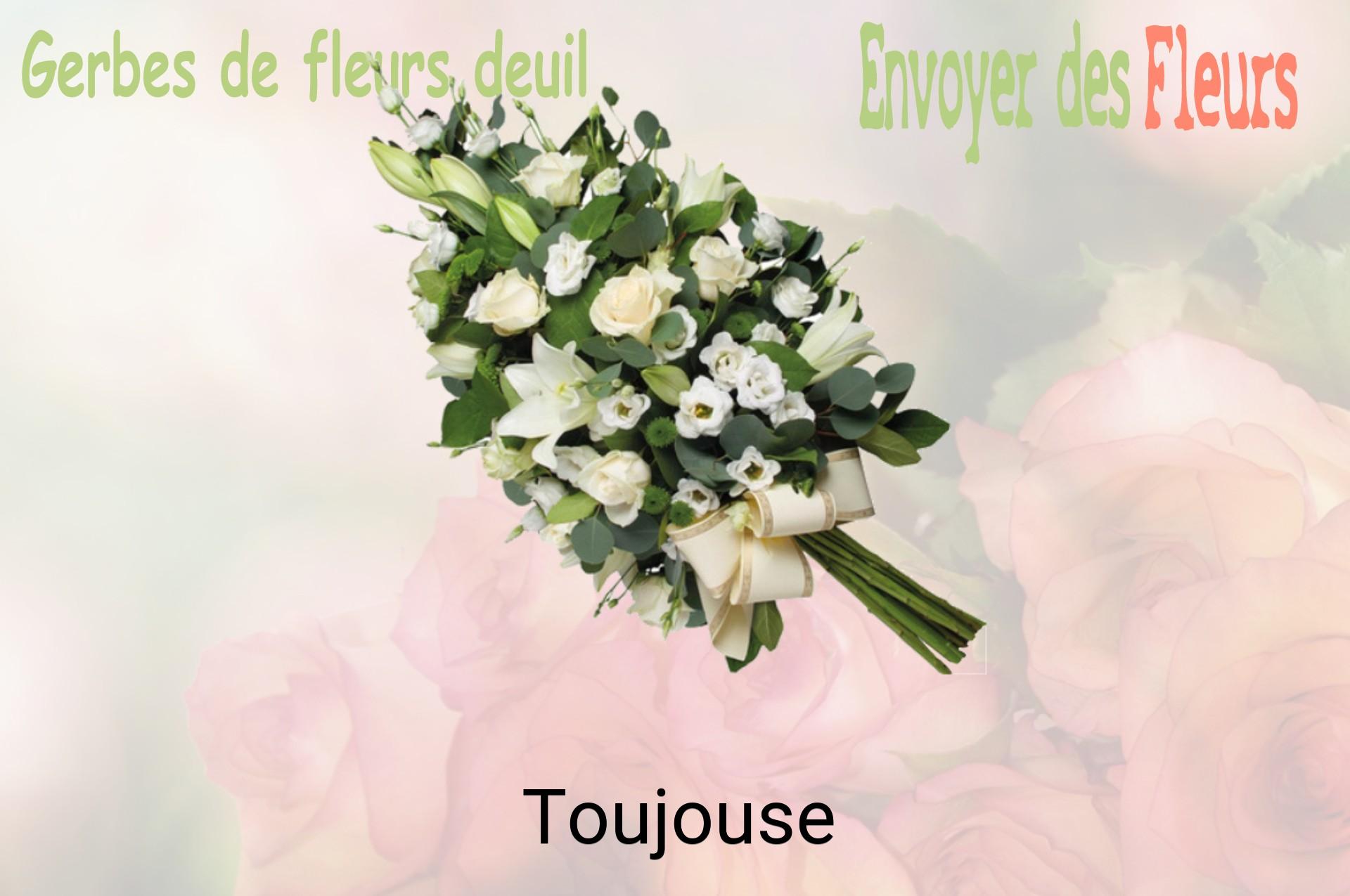 Gerbe de fleurs de deuil livrée à Toujouse